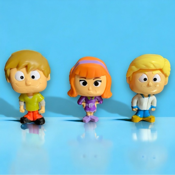 🧸2/$10 🧩3/$12 3 McDonald's 2021 Scooby Doo 4” Bobblehead Shaggy, Daphne & Fred - Picture 1 of 3